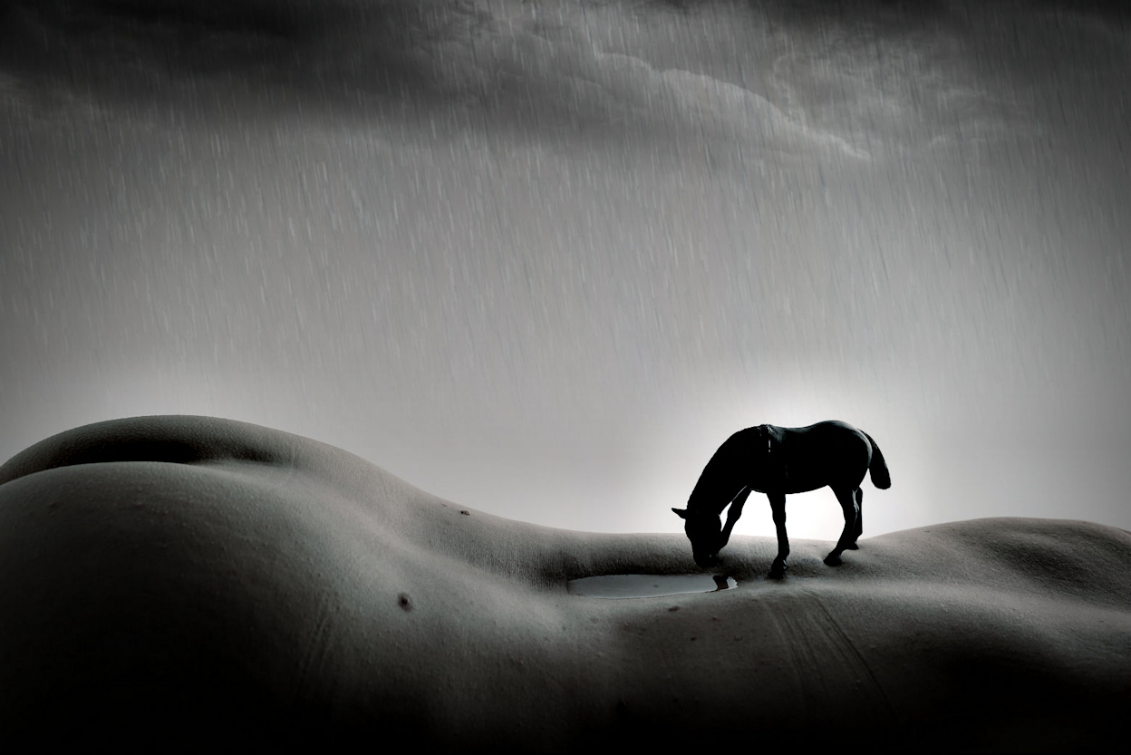 Het eindresultaat van fine-art bodylandscape fotografie